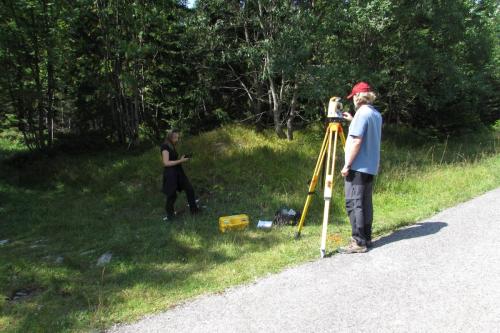 Ninths drone data acquisition in bark beetle forest in Rašelinový potok area and coordinates of trees collection using total station